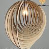 Lampe en bois moderne en cascade design en spirale