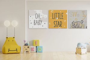 Lot de 3 tableaux Oh baby